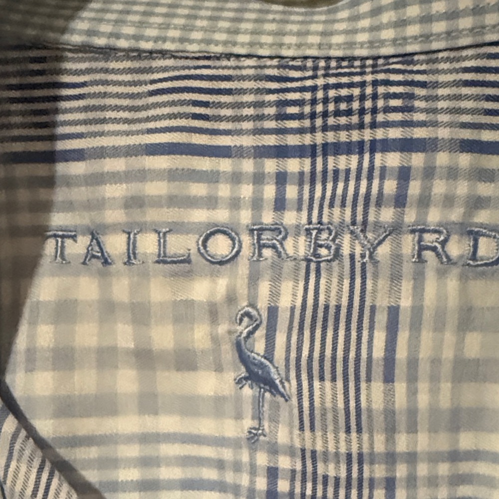 Tailorbyrd Blue Plaid Men's Casual Shirt - Picture 2 of 6